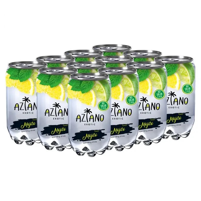 Газированный напиток Азиано Мохито 350 мл /Aziano Mojito 350 ml Упаковка 12шт.