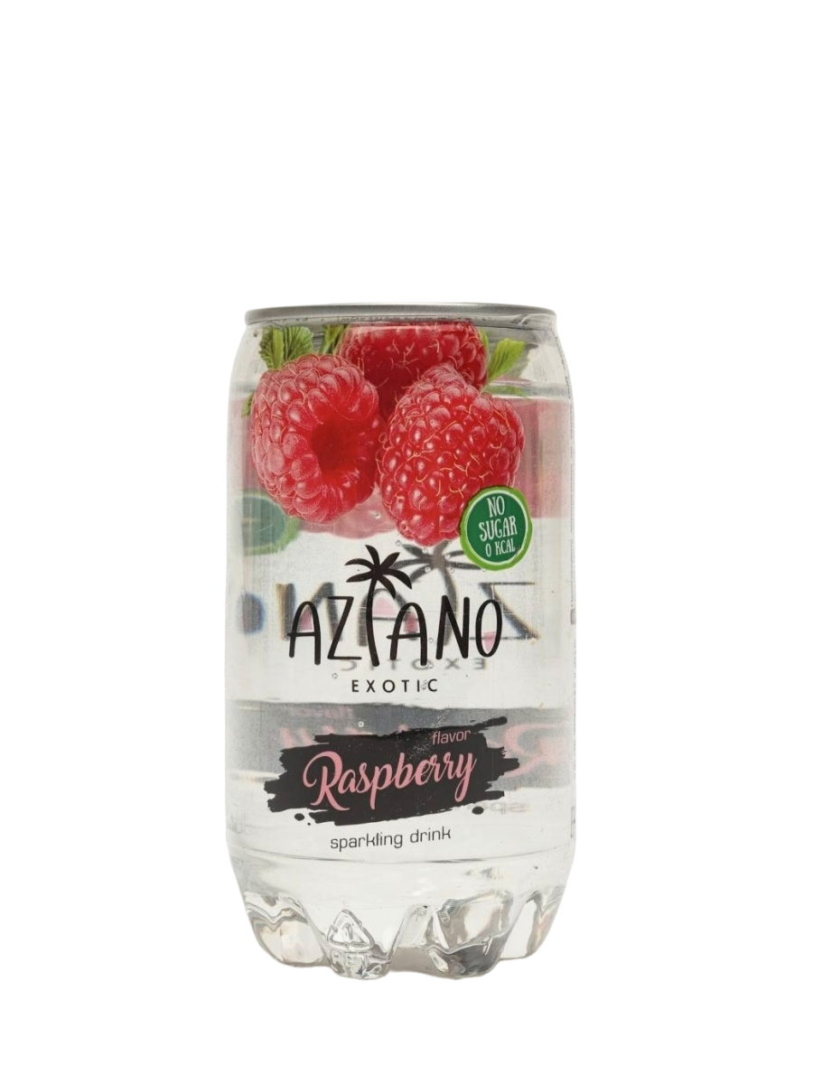 Газированный напиток Азиано Малина 350 мл / Aziano Raspberry 350 ml Упаковка 12шт.