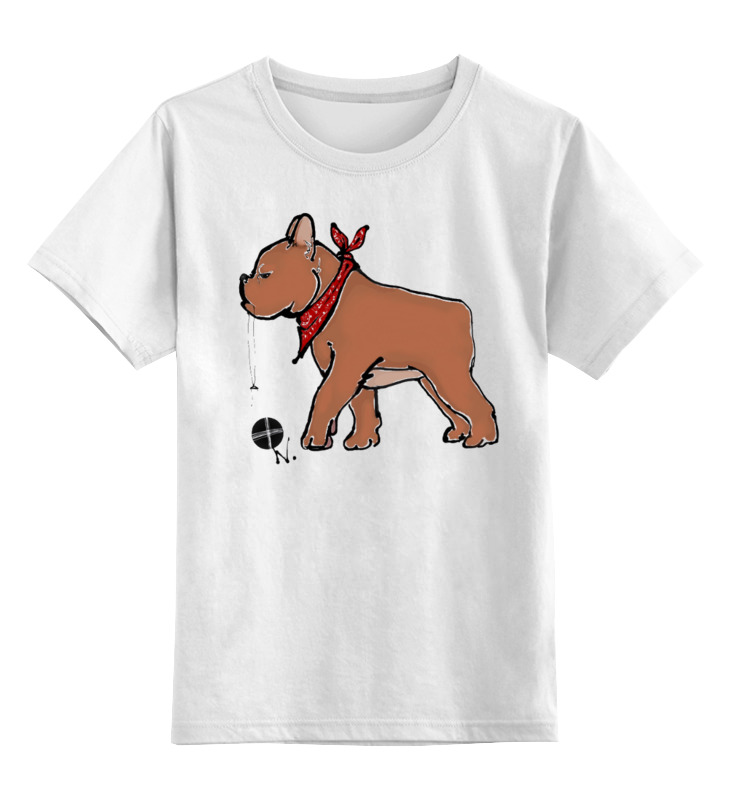 

Футболка детская Printio Bull_dog цв. белый р. 140, Bull_dog