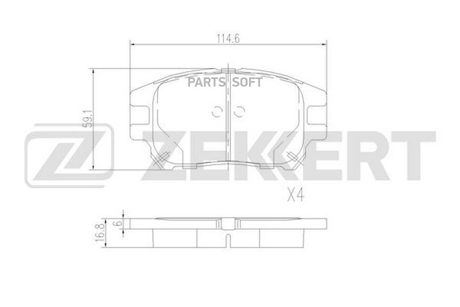 

Тормозные колодки ZEKKERT BS2963