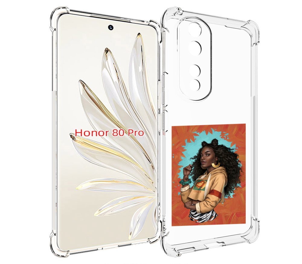 

Чехол MyPads темная-девушка женский для Honor 80 Pro, Прозрачный, Tocco