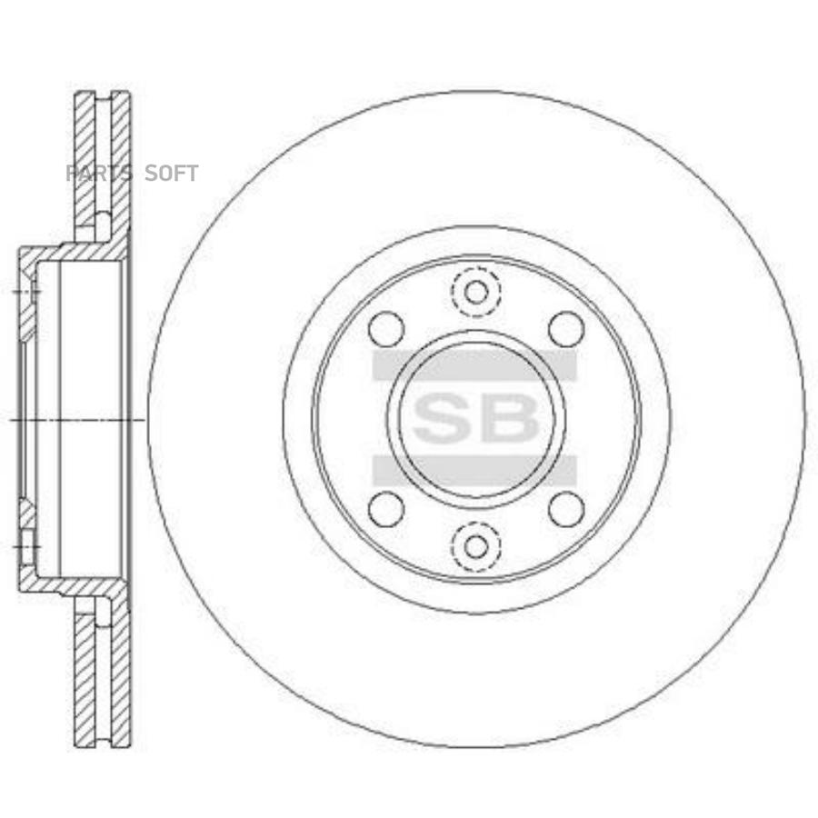 

Тормозной диск Sangsin brake SD3069
