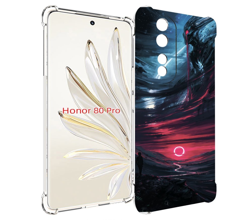 

Чехол MyPads страшный мир для Honor 80 Pro, Прозрачный, Tocco