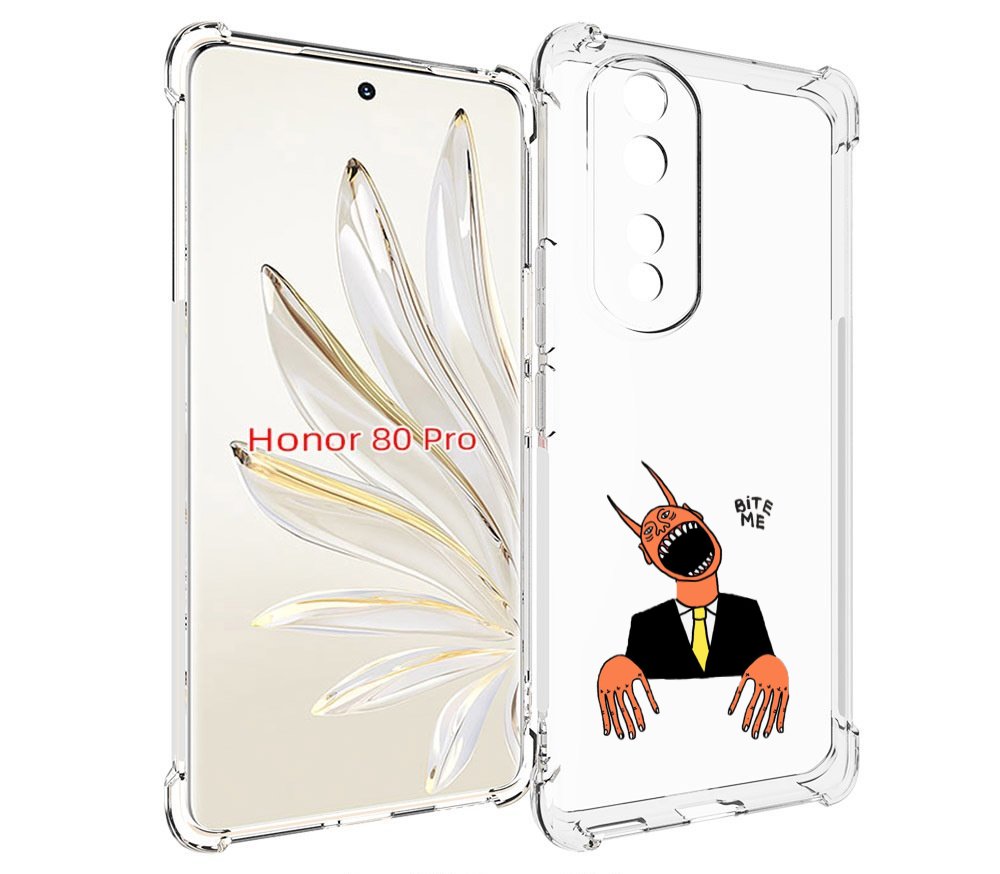 

Чехол MyPads странный чертик с длинными пальцами для Honor 80 Pro, Прозрачный, Tocco