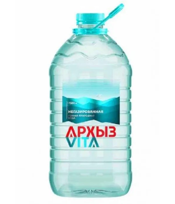Вода Архыз Vita, минеральная, негазированная, 5 л х 12 шт