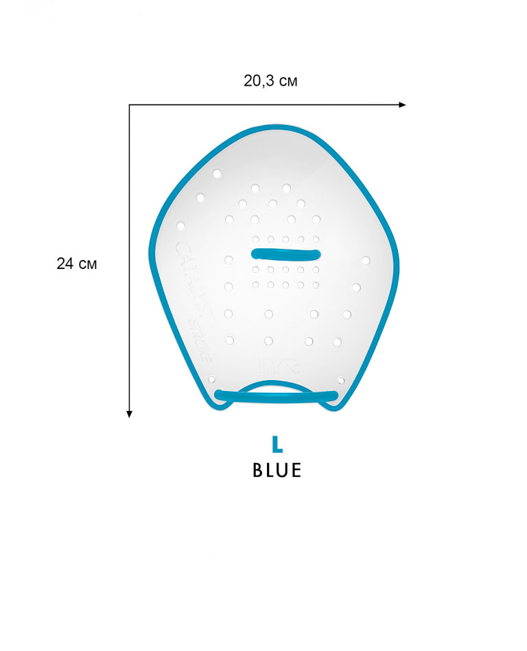 фото Лопатки для плавания tyr catalyst stroke training paddles , голубой l