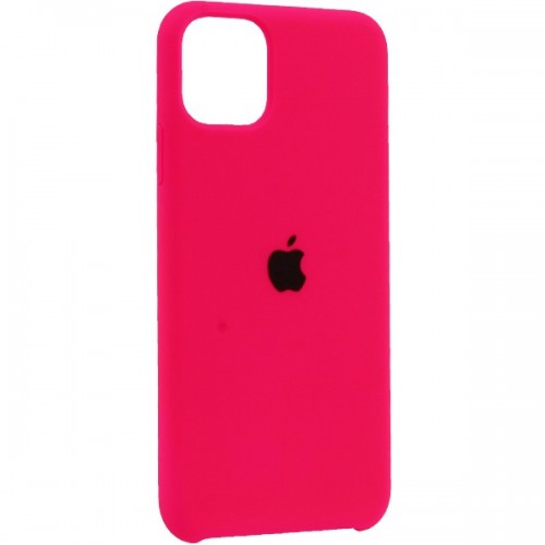 фото Чехол silicone case lux для iphone 11pro max кислотно-розовый nobrand
