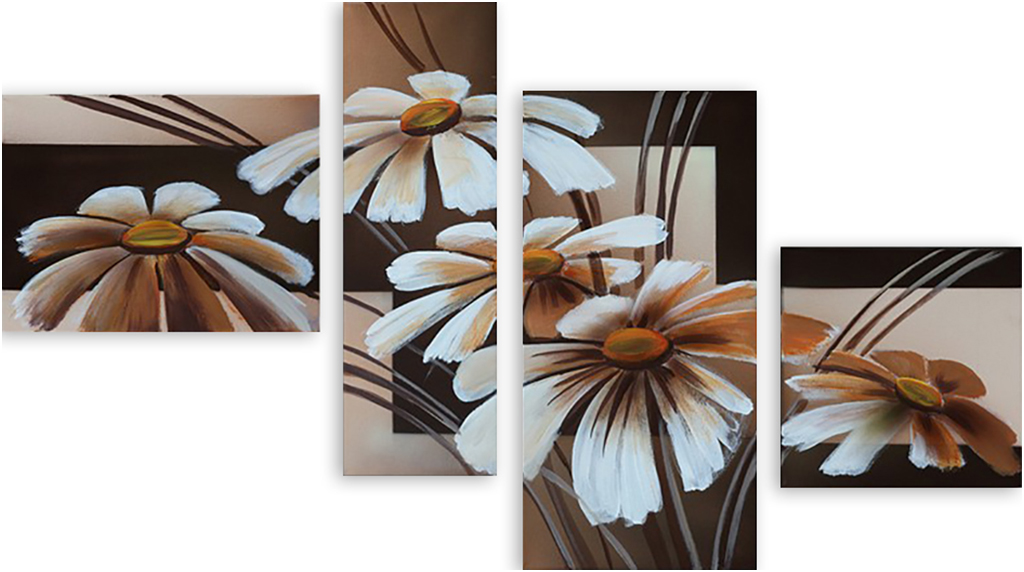 

Картина модульная на холсте Модулка Букет ромашек 150x90см, 627