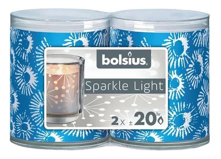 фото Свеча bolsius sparke lignt в стакане 2*20часов