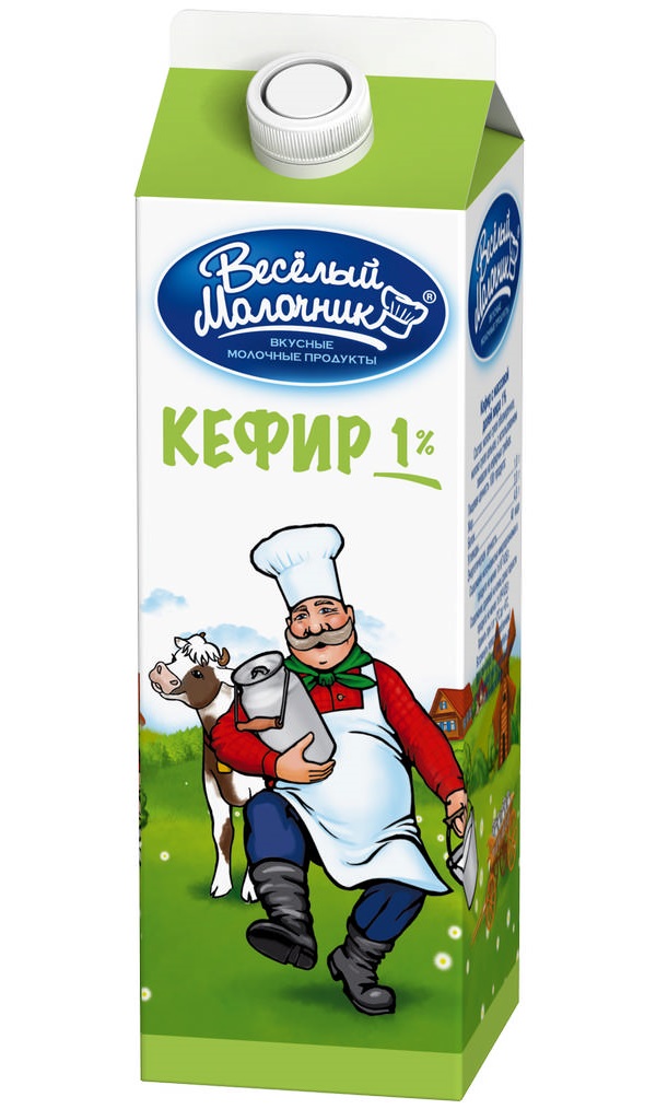 

Кефир Веселый молочник 1%, 950 г, БЗМЖ