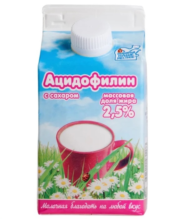 

Ацидофилин бзмж Молочная благодать 2,5% п/пак 0,5л