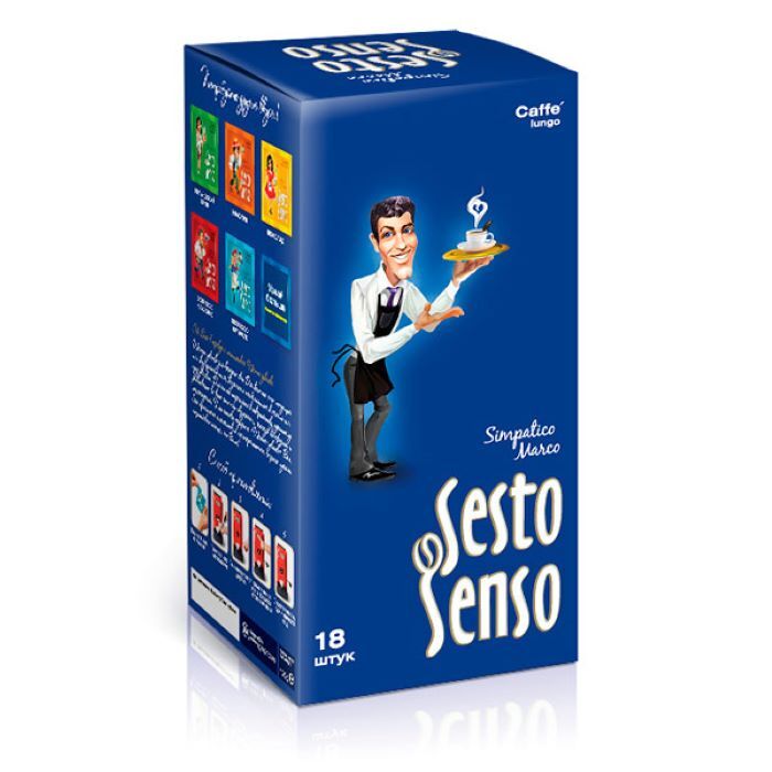 

Кофе в чалдах Sesto Senso Simpatico Marco, 18 шт., Simpatico Marco