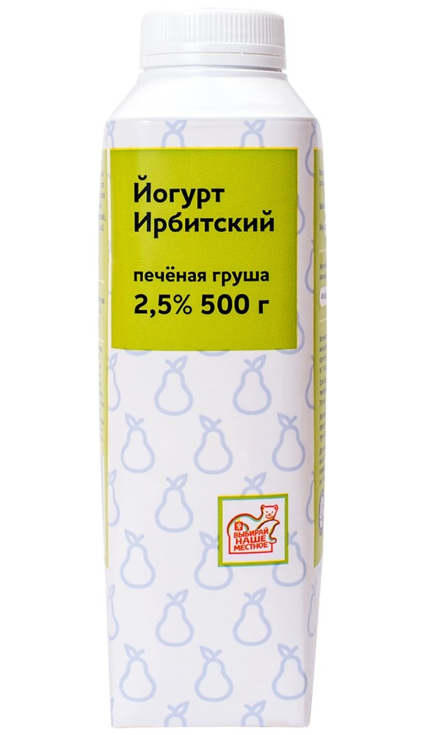 

Бзмж йогурт ирбитский 2,5% печ.груша т/т 500г