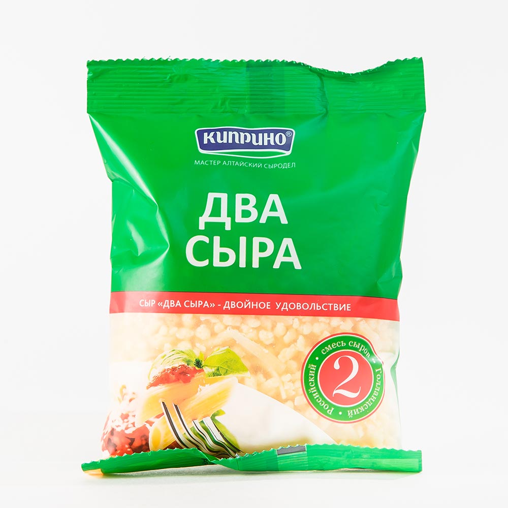 

Бзмж сыр два сыра тертый 45% 125г киприно