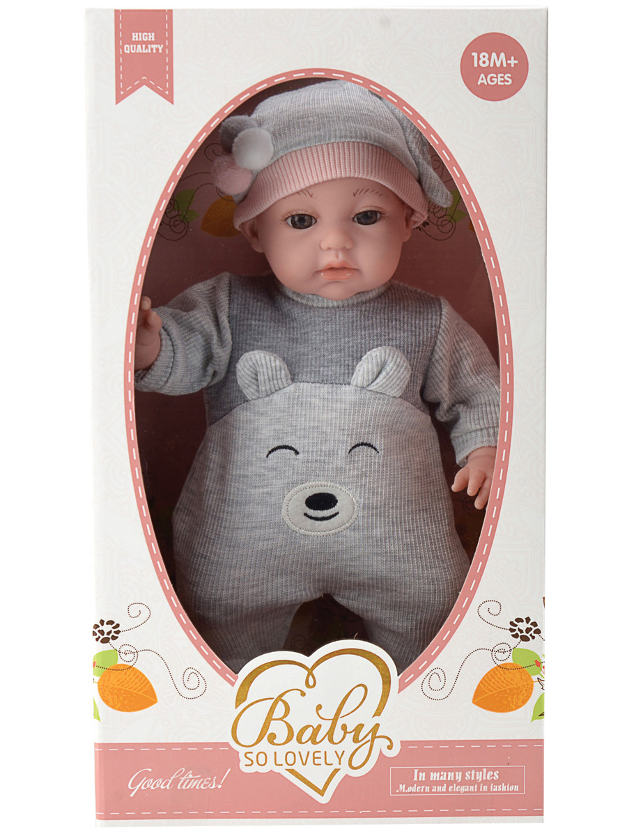 фото Пупс baby so lovely 3320 в костюмчике и шапочке, 35 см junfa toys