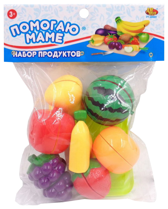 фото Игровой набор abtoys помогаю маме набор продуктов для резки на липучках pt-01358