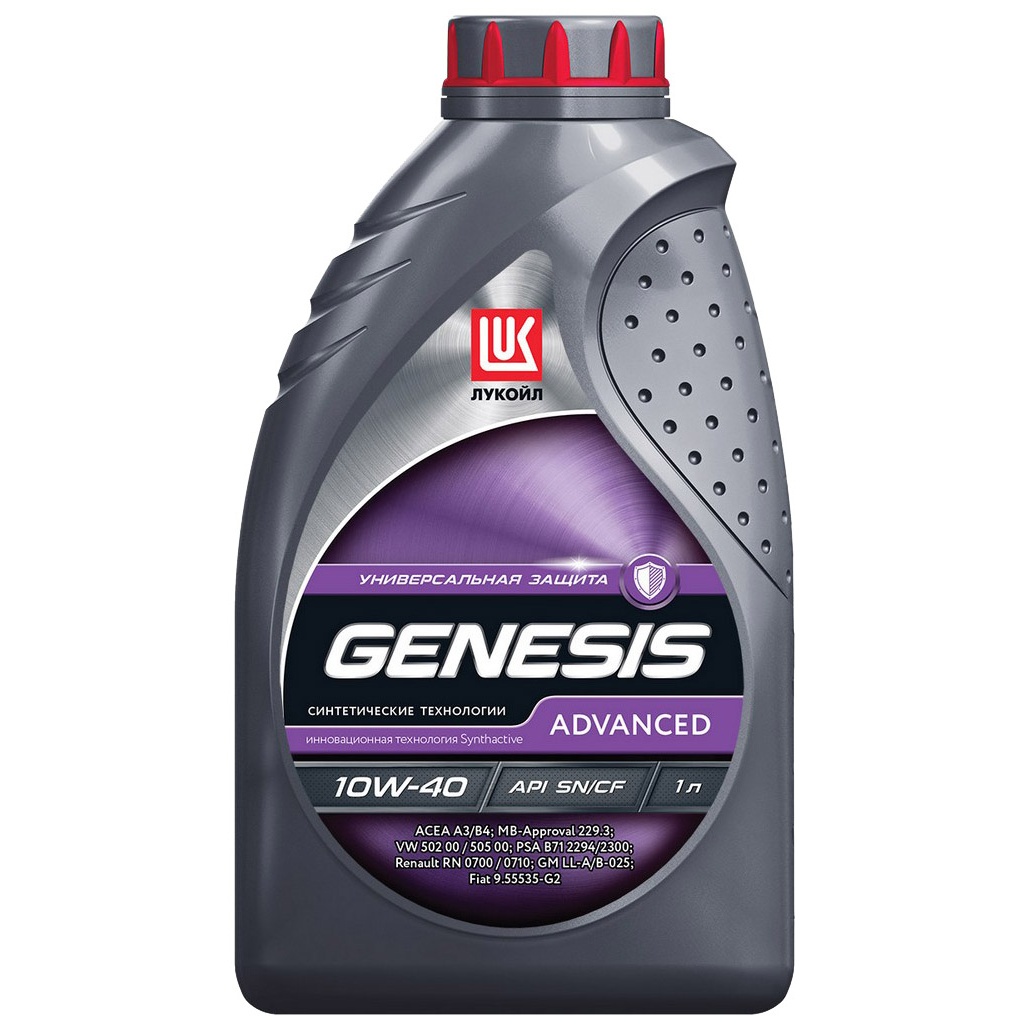 фото Моторное масло полусинтетическое lukoil genesis advanced 10w-40 1л