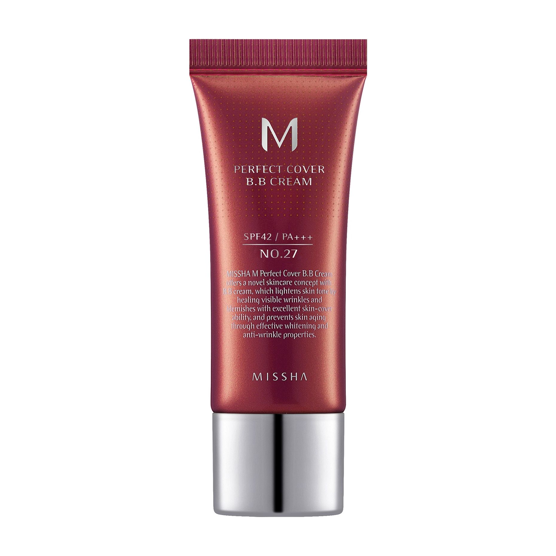 BB-крем для лица MISSHA M Perfect Cover SPF42 солнцезащитный тон 27 Honey Beige 20 мл 1799₽