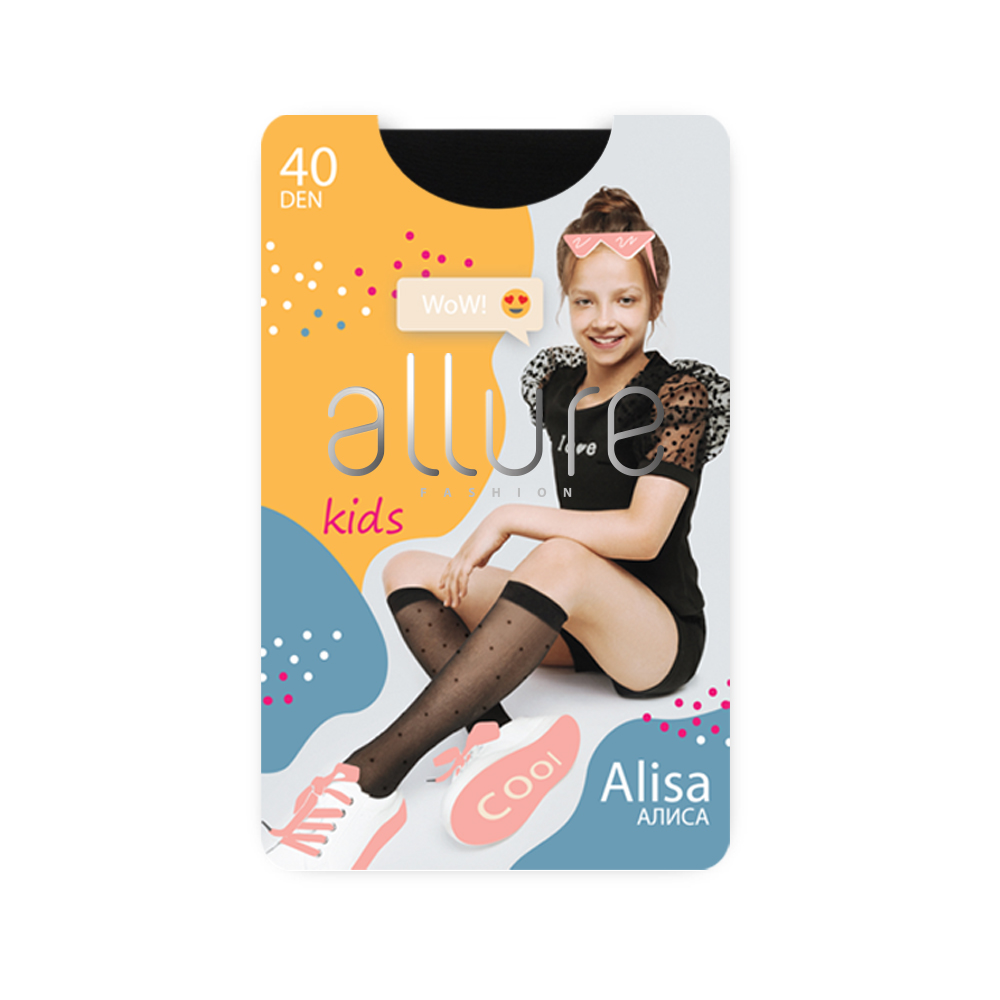 

Гольфы детские ALLURE, цв. черный р.20, ALL ALISA