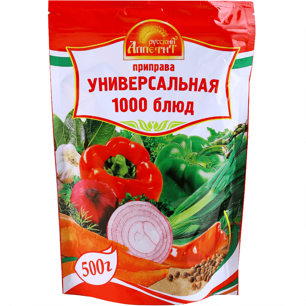 Russian seasoning. Приправа универсальная 1000 блюд 500 гр. / 10 ООО 