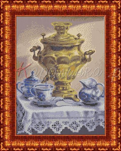 

Канва с рисунком для бисера Самовар А