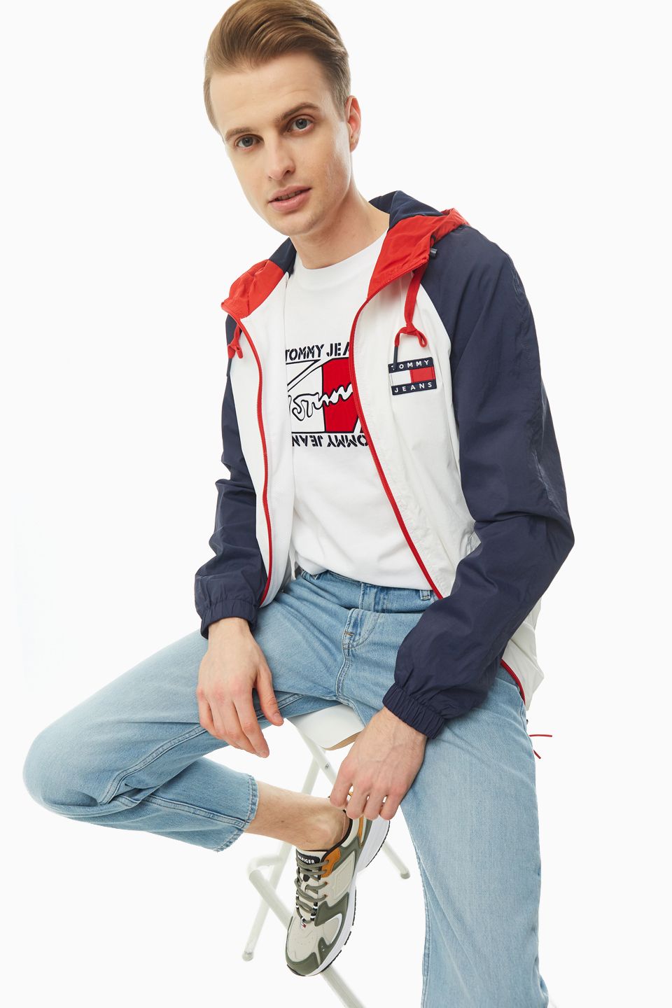 Ветровка мужская Tommy Jeans DM0DM08096 L8Q белая M