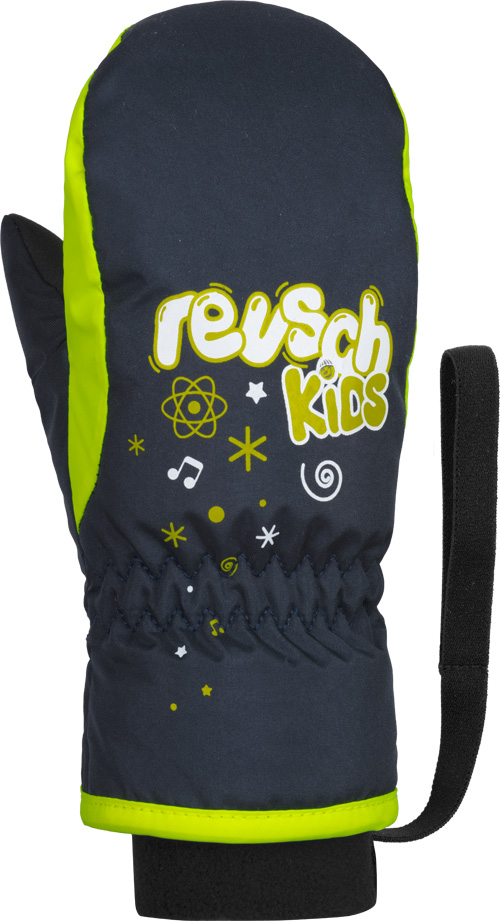 Перчатки Reusch Kids Mitten, dress blue/safety yellow, 4 Inch