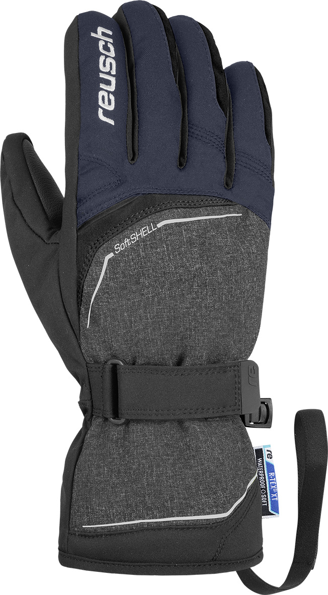фото Перчатки reusch primus r-tex xt, 2021, black/black melange/dress blue, 8