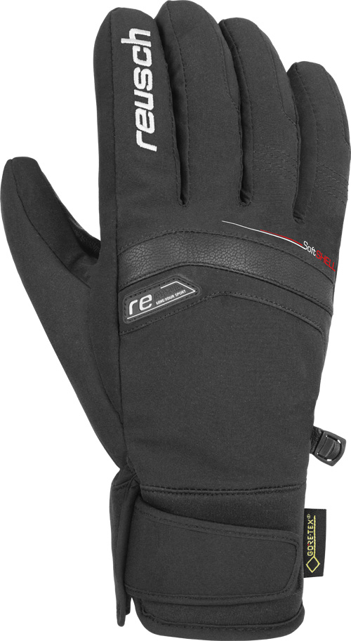 фото Перчатки reusch bruce gtx, black/white, 9.5 inch