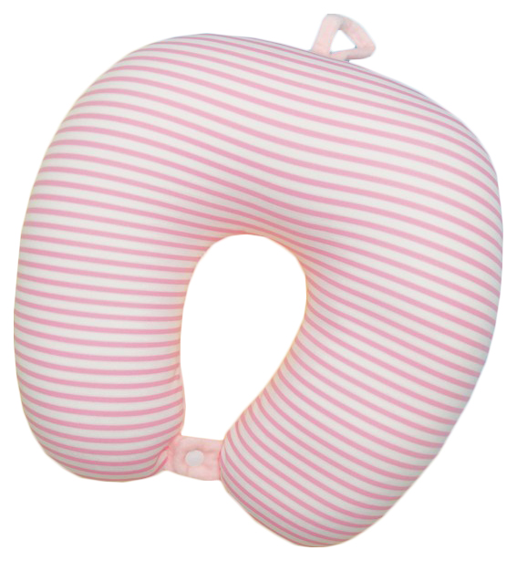 фото Мягкая игрушка-антистресс подголовник "полосатик" с заклёпкой, цвет розовый sima-land