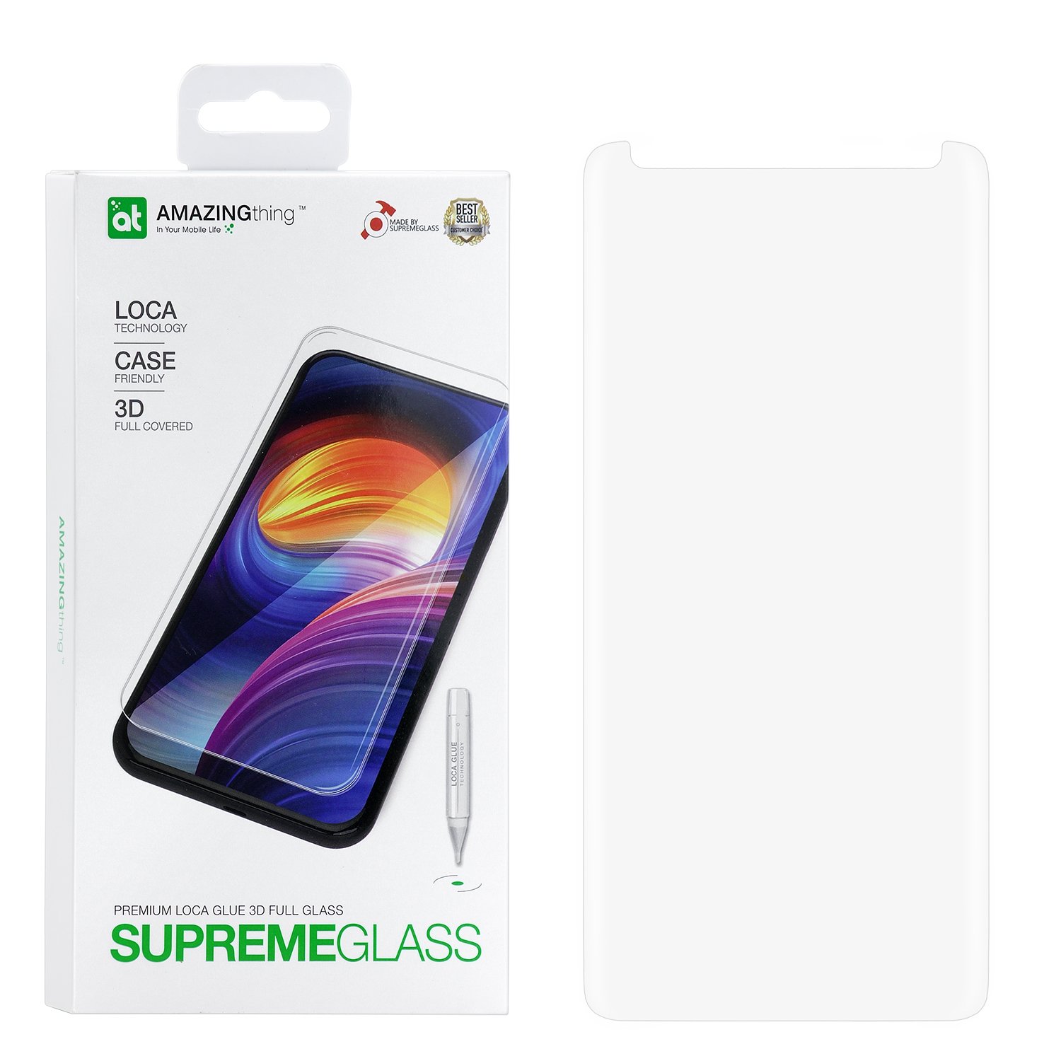 фото Защитное стекло amazingthing loca uv-full glue 3d transparent 0.33mm для samsung galaxy s9