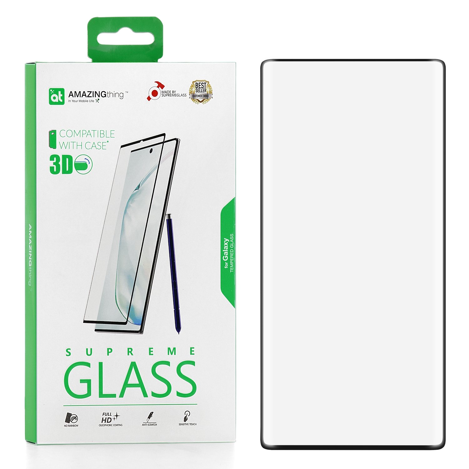 фото Защитное стекло для samsung galaxy note 10 amazingthing supremeglass full screen 3d black