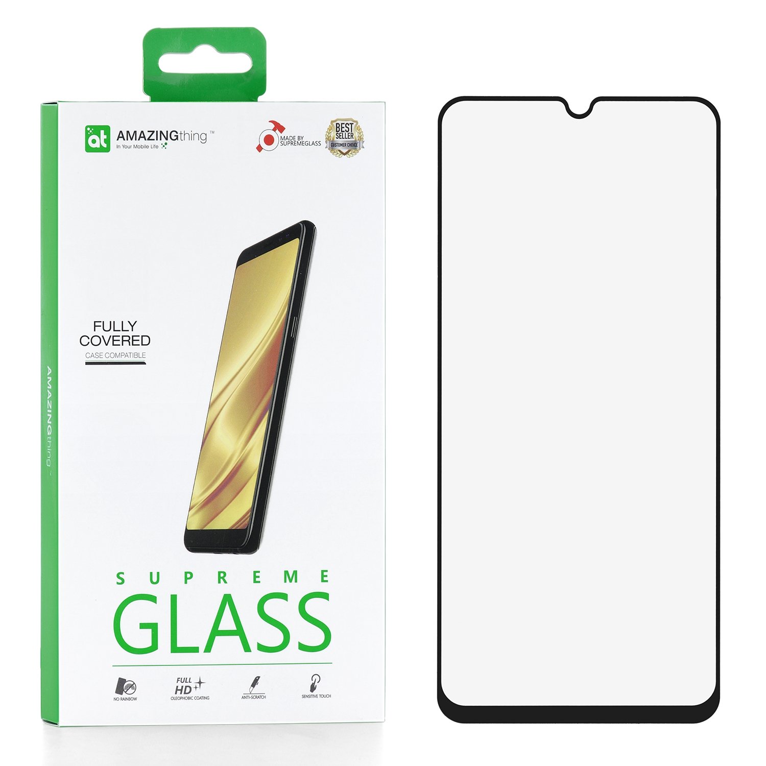 

Защитное стекло для Samsung Galaxy A50 (2019) Amazingthing SupremeGlass Full Glue Black, SupremeGlass