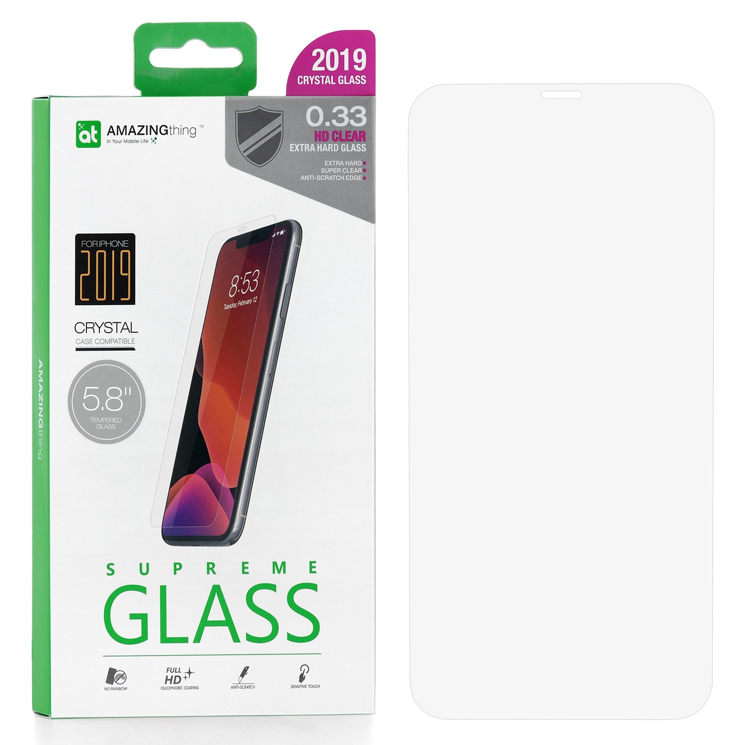 фото Защитное стекло amazingthing supremeglass extra hard 0.33mm для apple iphone x