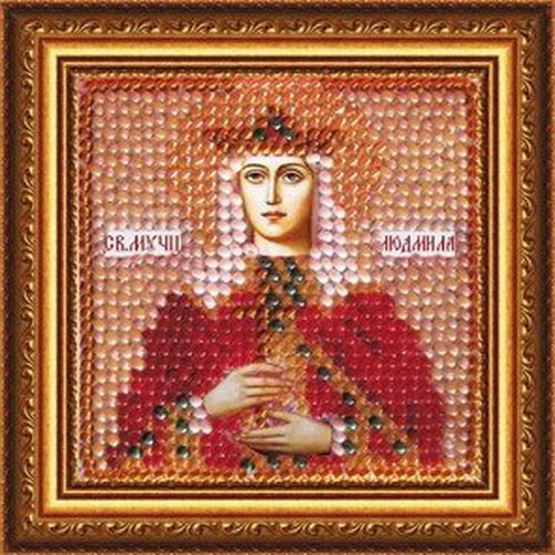 

Вышивка бисером Вышивальная мозаика Св.Муч. Людмила, княгиня Чешская 6,5*6,5см