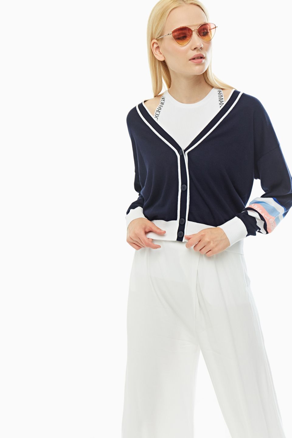 

Кардиган женский Armani Exchange 3HYE1F YMB1Z синий L, 3HYE1F YMB1Z