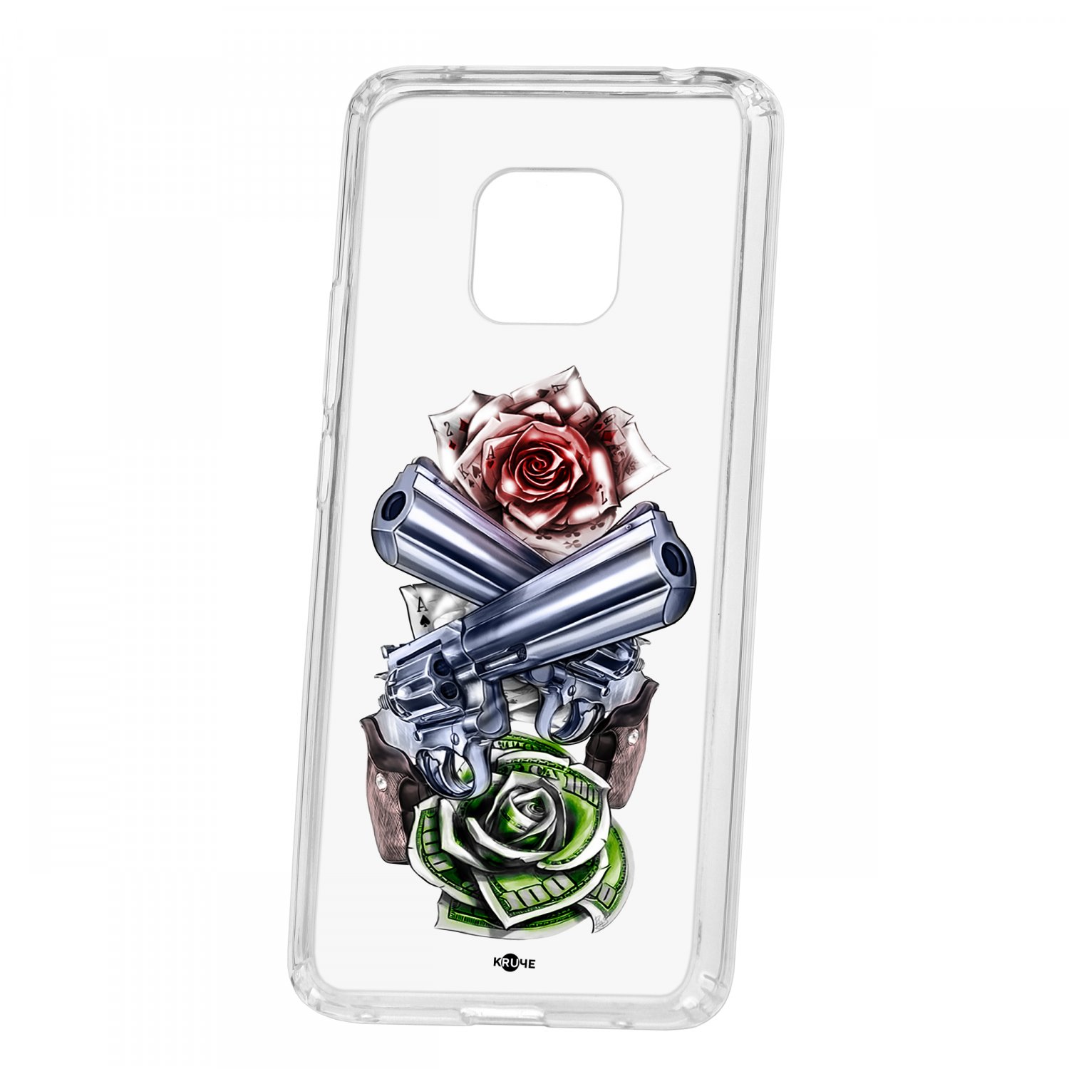 фото Чехол huawei mate 20 pro kruche print карты деньги 2 ствола кruче