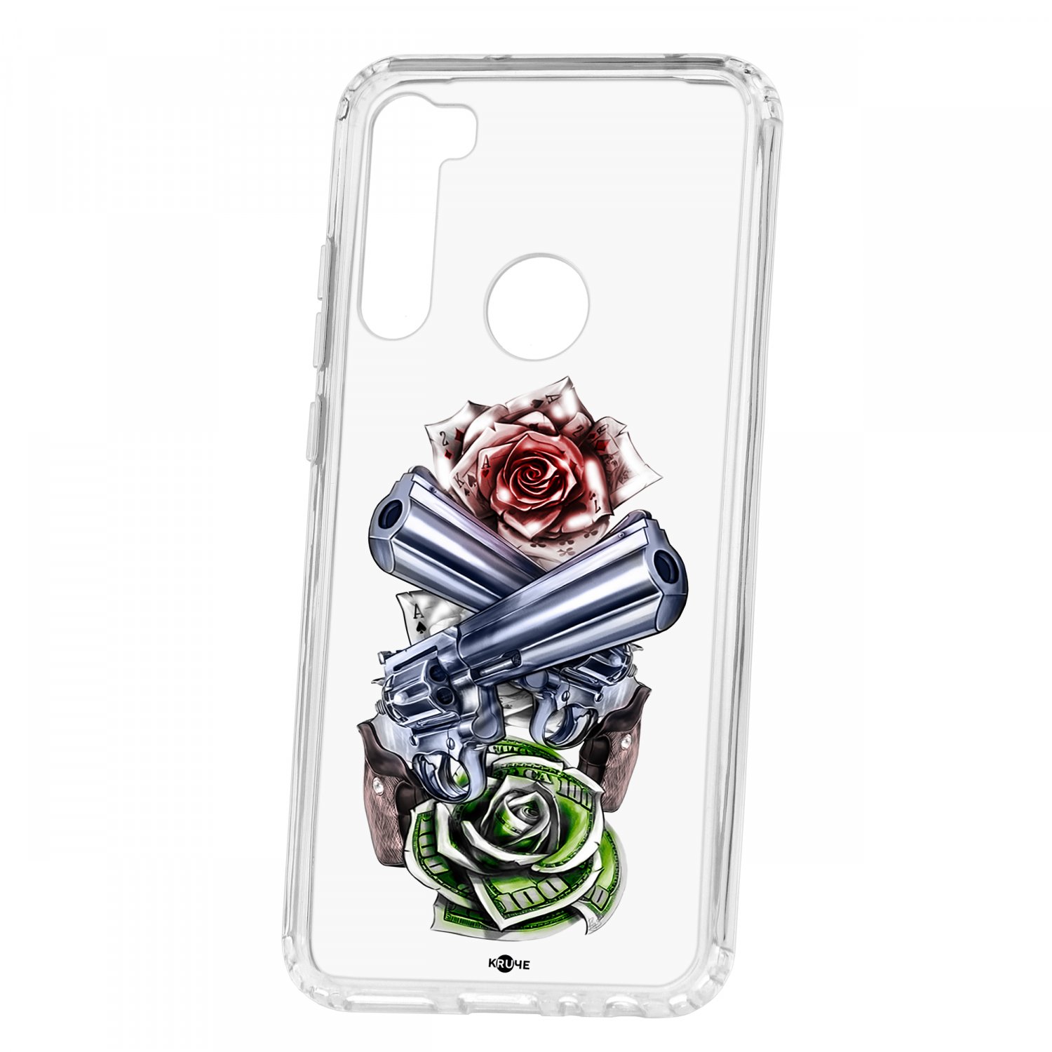 фото Чехол для xiaomi redmi note 8t кruче print карты деньги 2 ствола