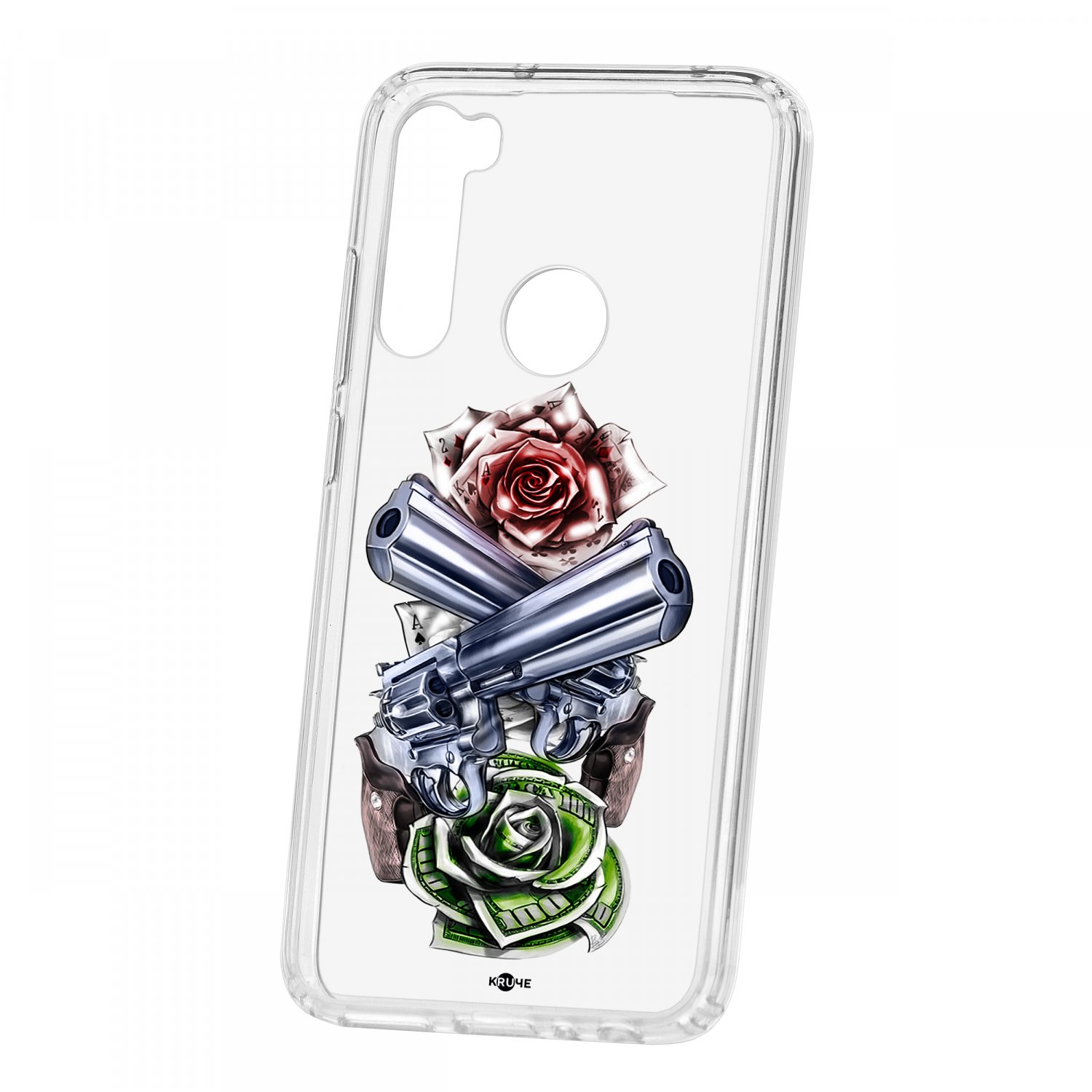 фото Чехол xiaomi redmi note 8 kruche print карты деньги 2 ствола кruче