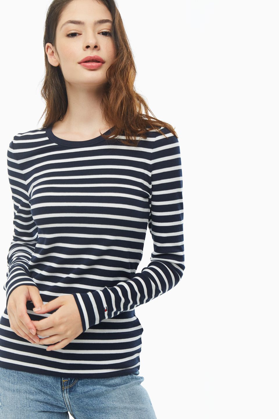 

Лонгслив женский Tommy Hilfiger WW0WW25266 синий XS, WW0WW25266