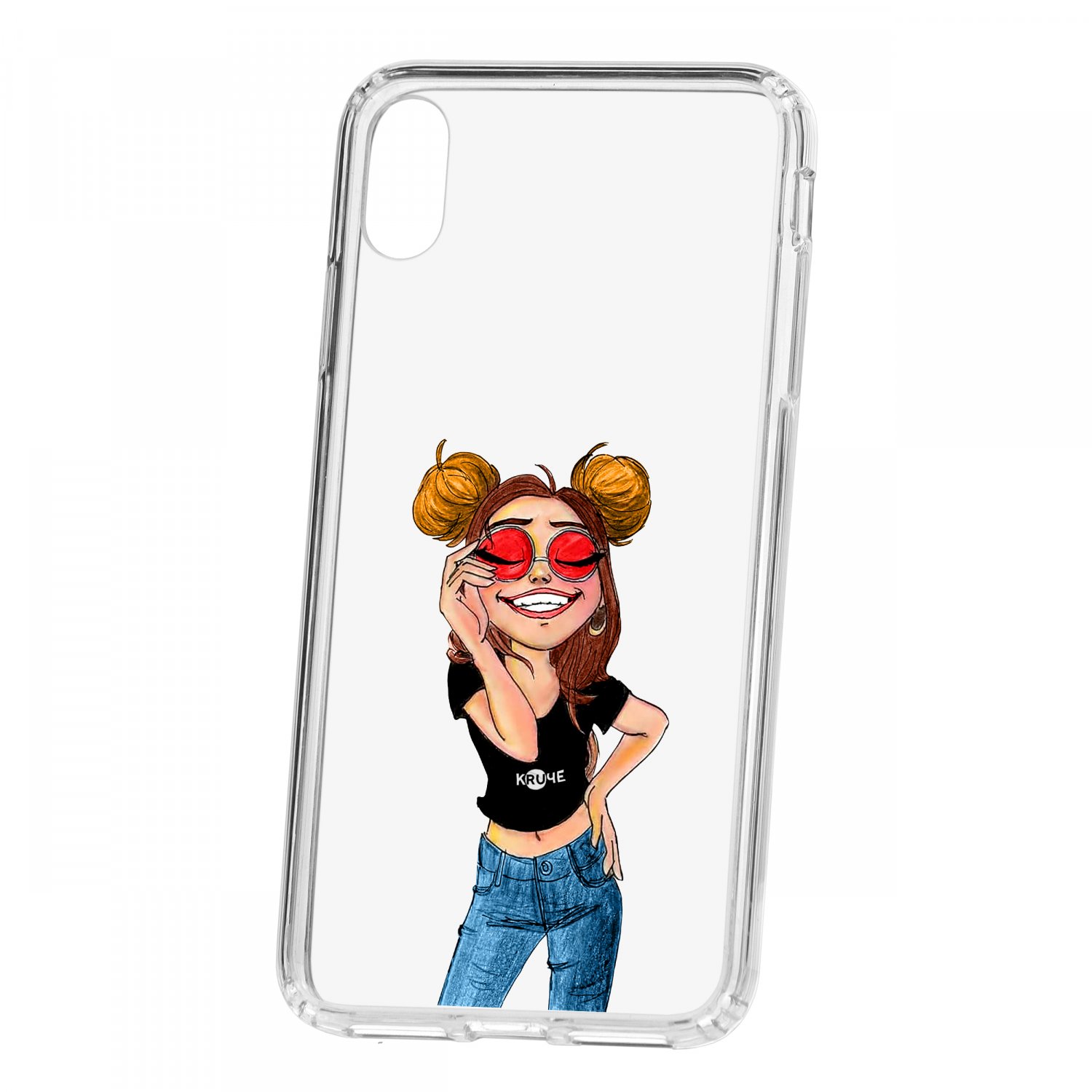 фото Чехол apple iphone xs max kruche print smiling кruче