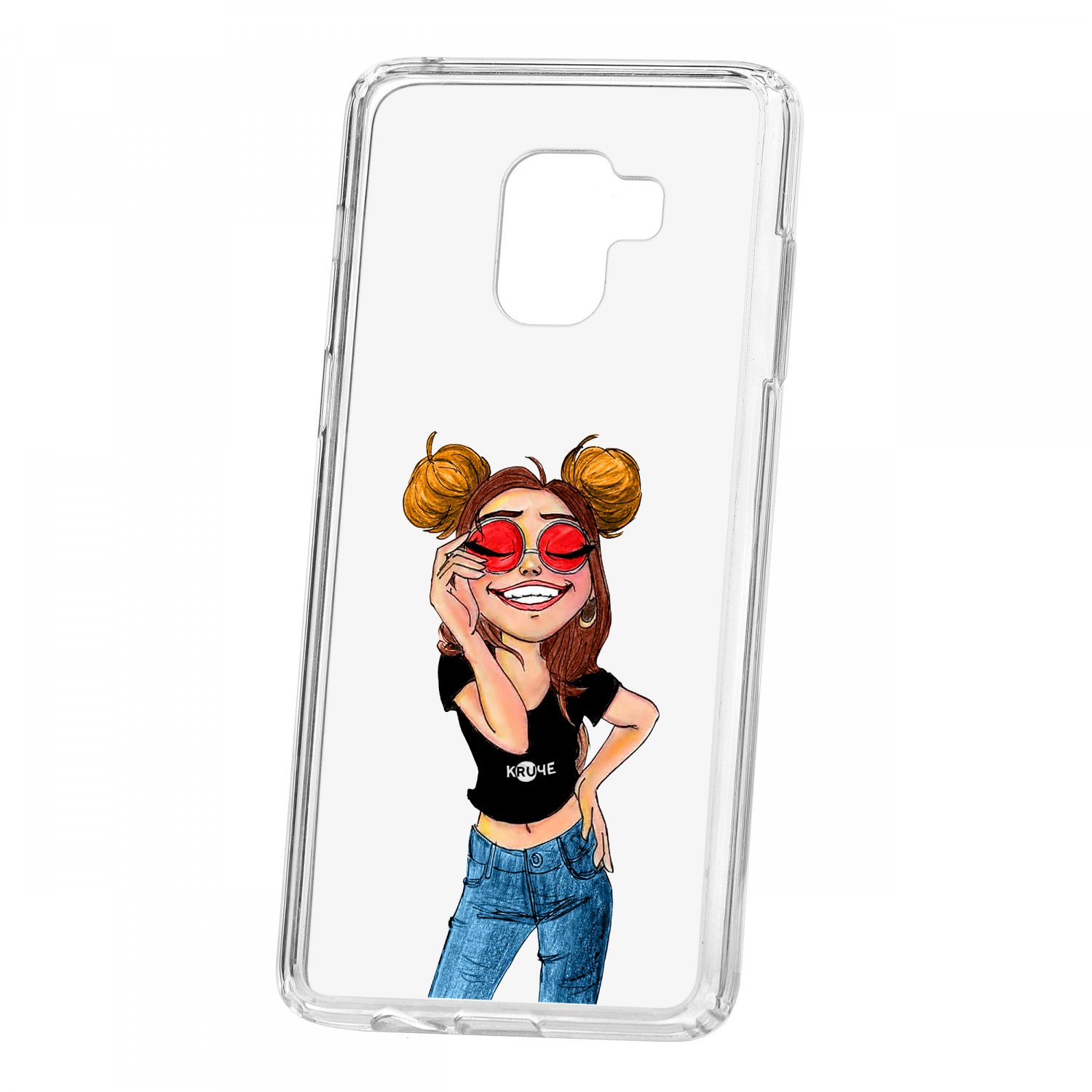 фото Чехол для samsung galaxy a8+ 2018 (a730) кruче print smiling