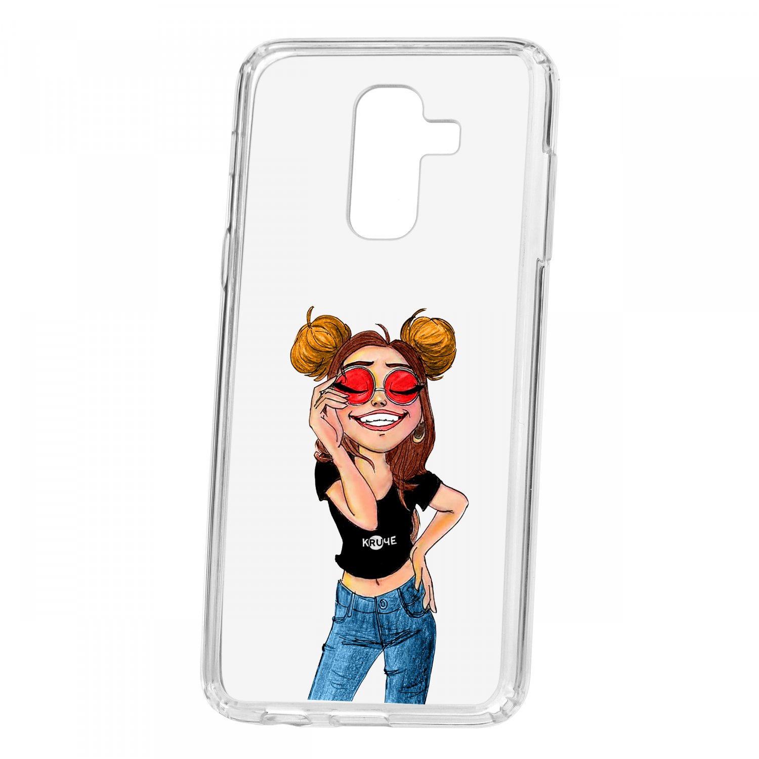 фото Чехол samsung galaxy a6 plus (2018) kruche print smiling кruче