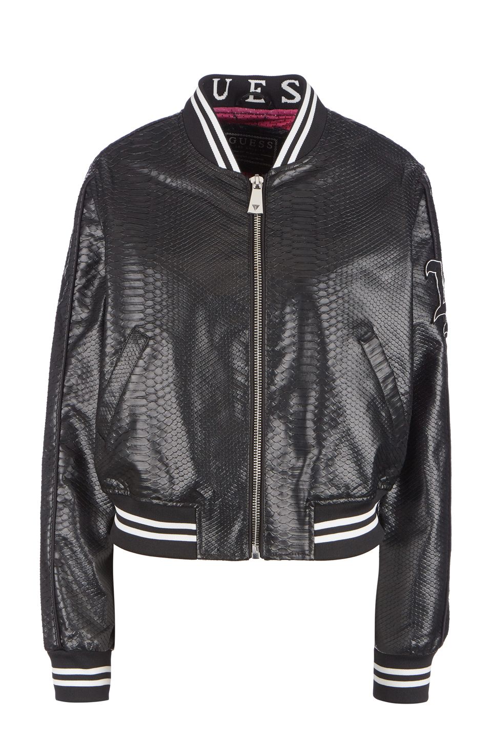 

Кожаная куртка женская Guess W01L85-WCKL0 черная XS, Черный, W01L85-WCKL0
