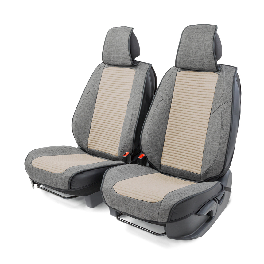 

Каркасные 3D накидки на пер сиденья "Car Performance", 2 шт., fiberflax CUS-3024 D.GY/L.GY, Серый