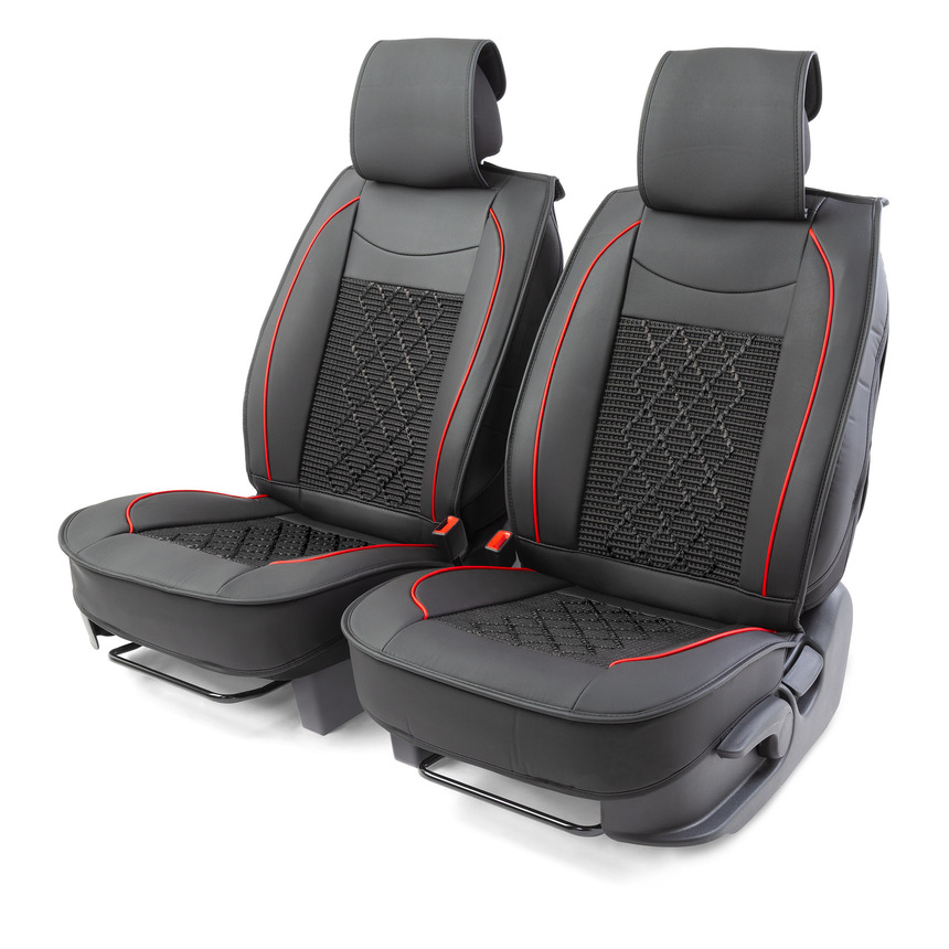 

Каркасные накидки на передние сиденья "Car Performance", 2 шт., экокожа CUS-2092 BK/BK, Черный;красный