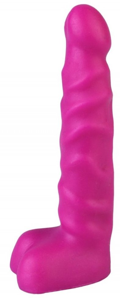фото Анальный стимулятор с мошонкой 14 см фиолетовый джага-джага