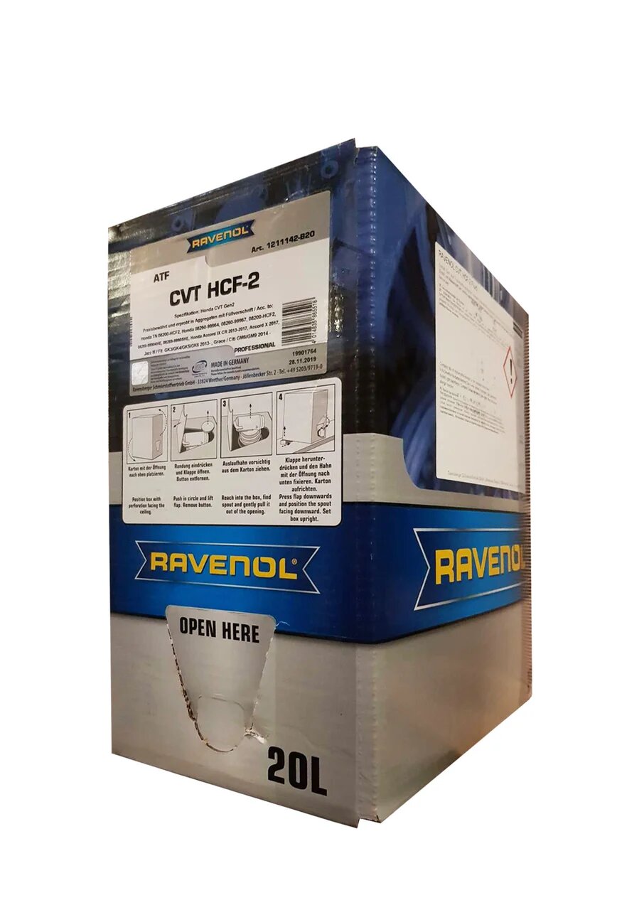 фото Трансмиссионное масло ravenol cvt hcf-2 fluid (20л) ecobox