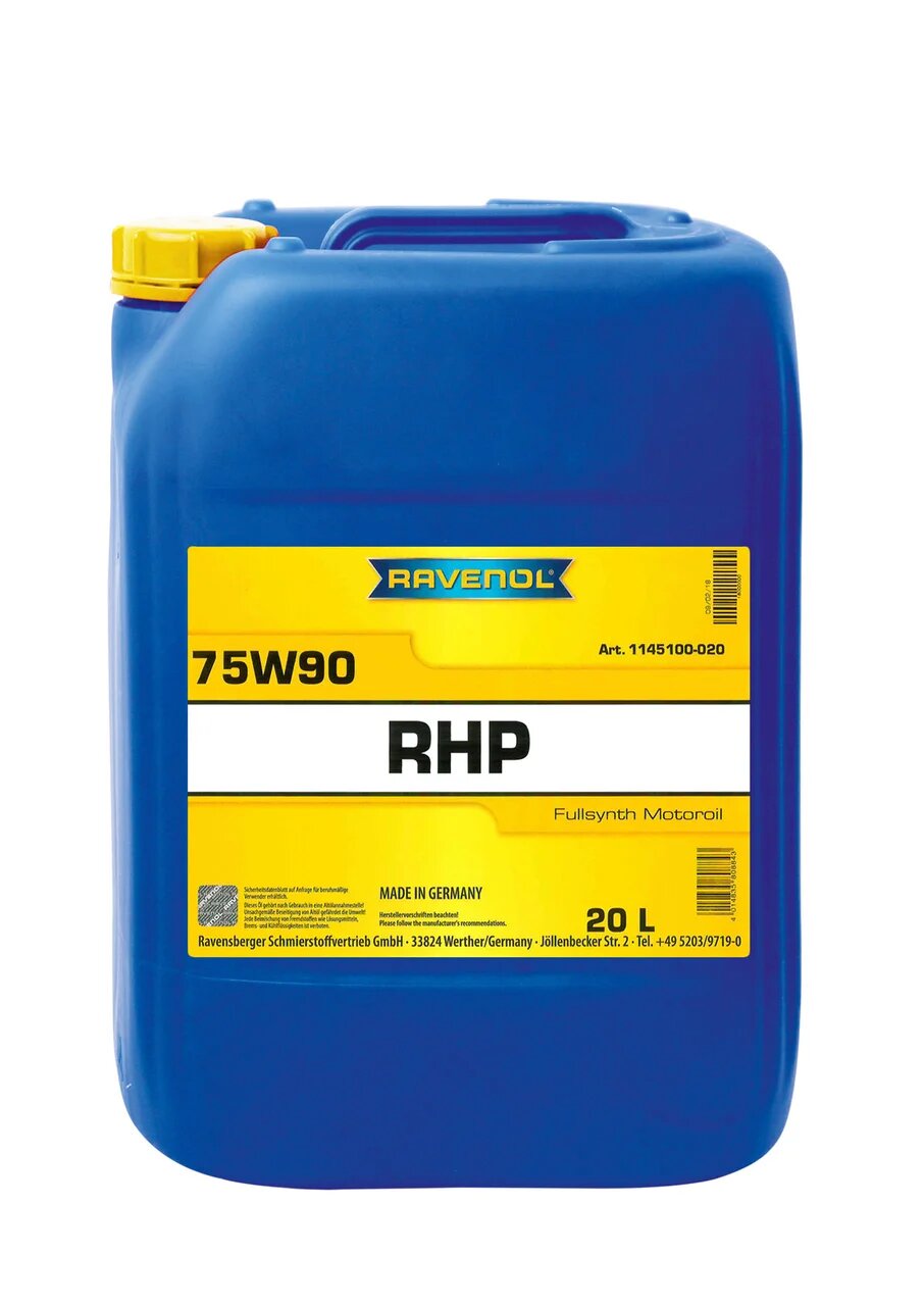 фото Трансмиссионное масло ravenol rhp racing high performance gear sae 75w-90 (20л) new