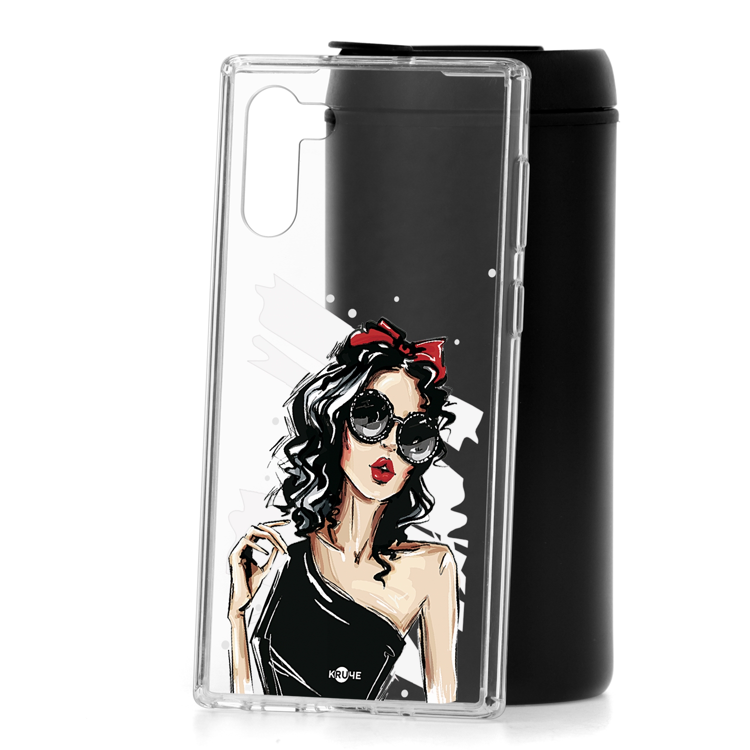 фото Чехол kruche print для samsung galaxy note 10 фэшн леди кruче
